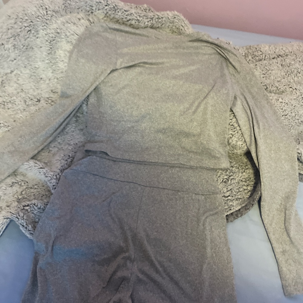 SHEIN Gray Long Sleeve Jumpsuit